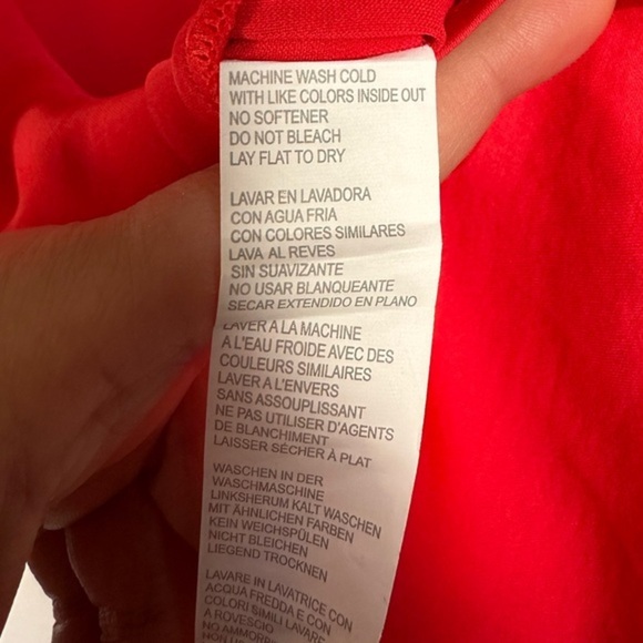 Fabletics Strawberry Red Ecosatin Loose Fit Tank Top - Picture 11 of 11